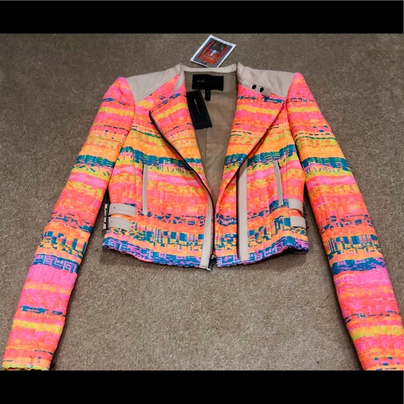 ULTRA RARE BCBGMAXAZRIA RUNWAY JACKET Pink XS - Picture 8 of 8